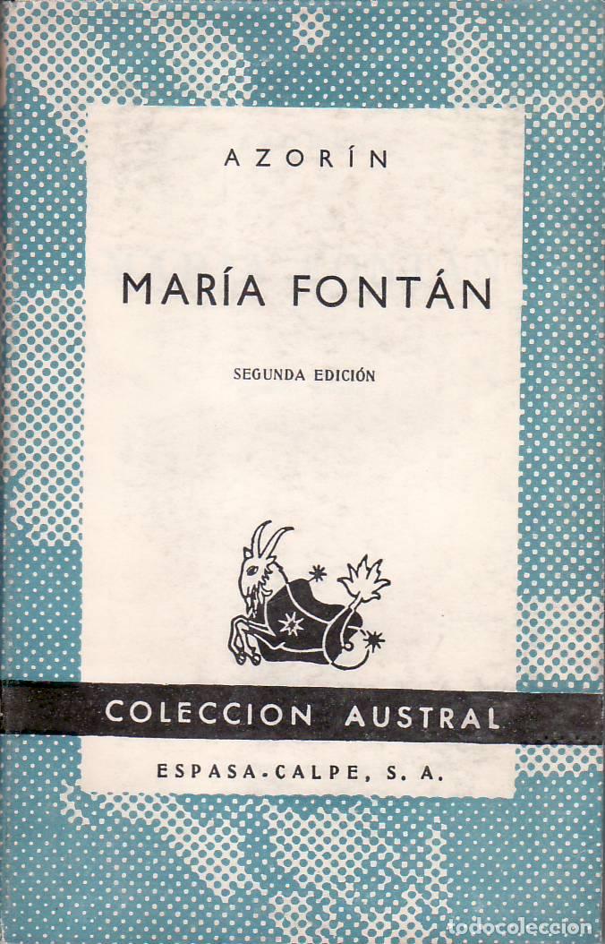 Libros: AZORIN.- - Mar&iacute;a Font&aacute;n (Novela rosa). - Foto 1