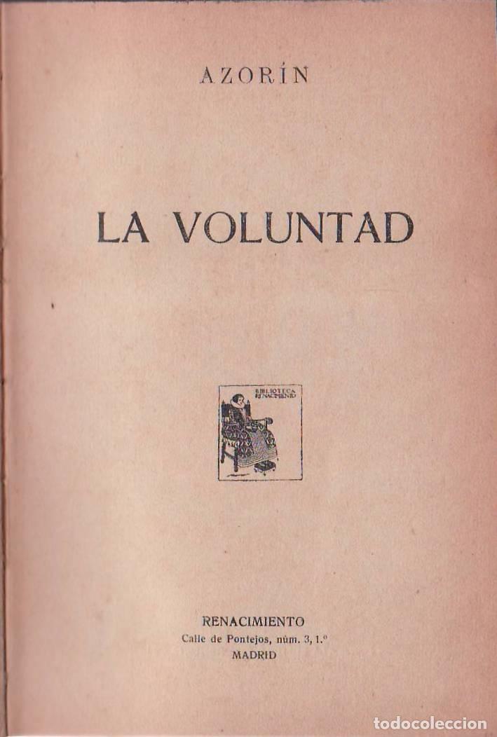 Libros: AZORIN.- - La voluntad. Novela. - Foto 1