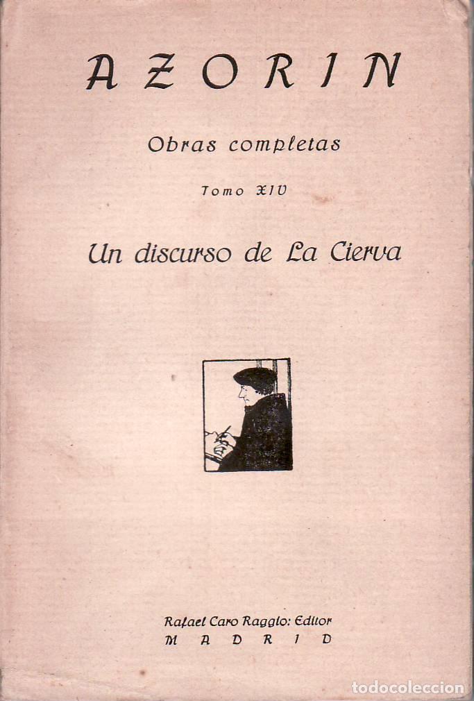 Libros: AZORIN.- - Un discurso de La Cierva. Obras Completas, Tomo XIV. - Foto 1