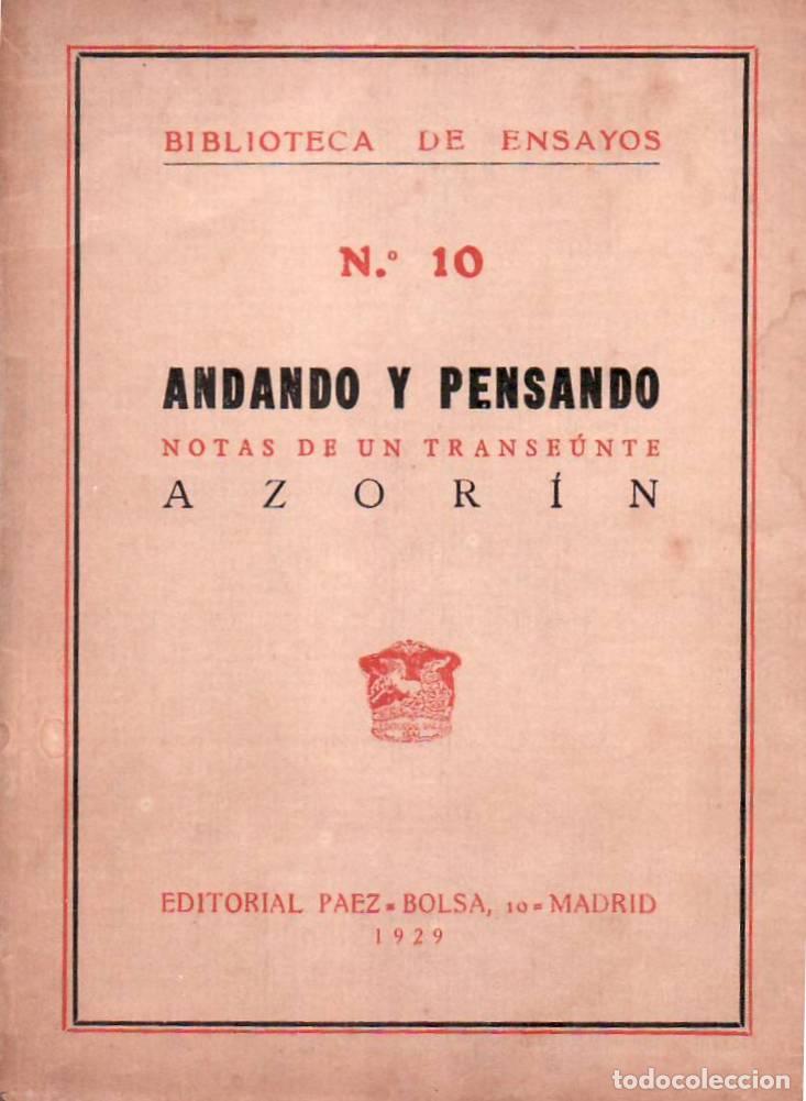 Libros: AZORIN.- - Andando y pensando. (Notas de un transeunte). - Foto 1