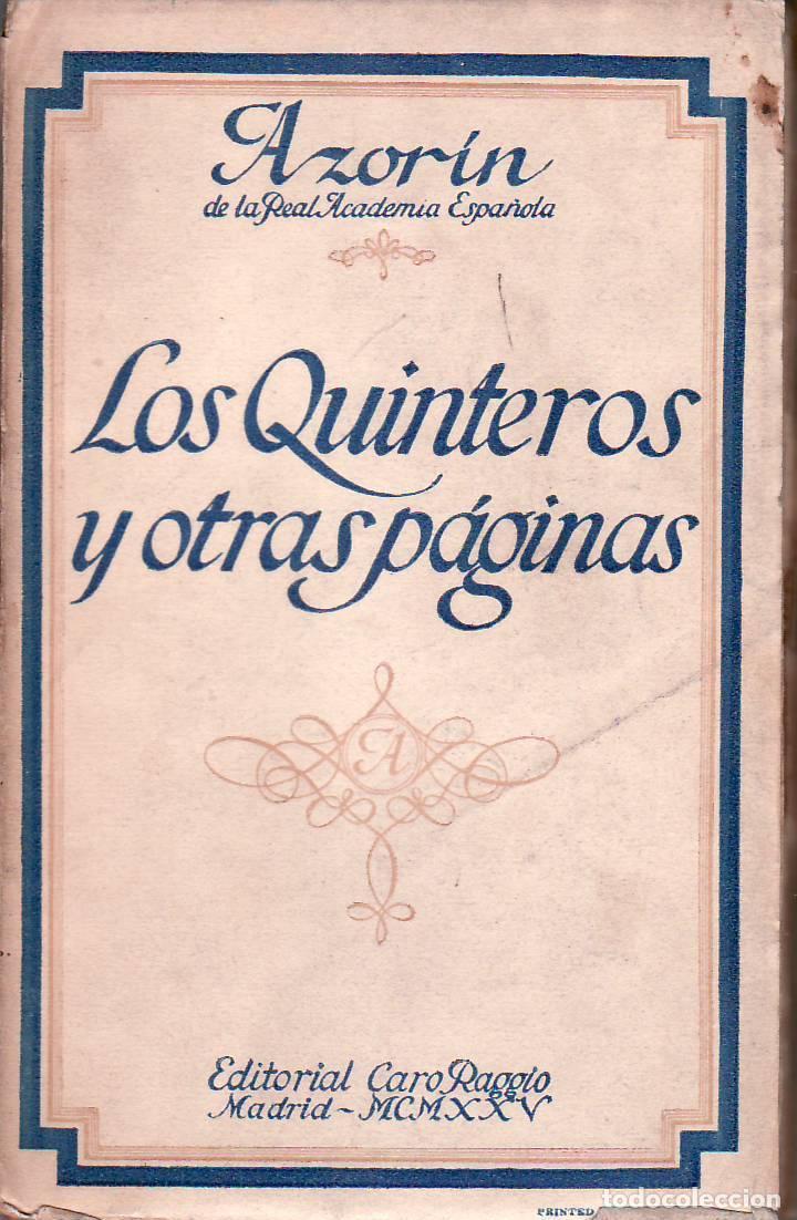 Libros: AZORIN.- - Los Quinteros y otras p&aacute;ginas. - Foto 1