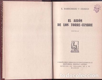 Libros: BARRIOBERO Y HERRAN, E.- - El air&oacute;n de los torre-cumbre. - Foto 1