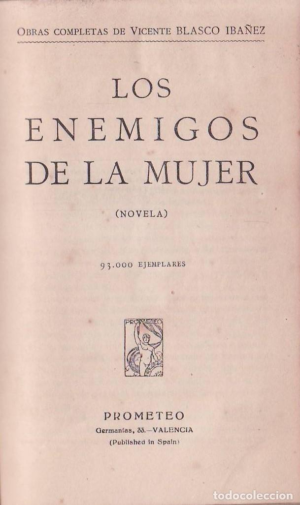 Libros: BLASCO IBA&Ntilde;EZ, V.- - Los enemigos de la mujer. - Foto 1