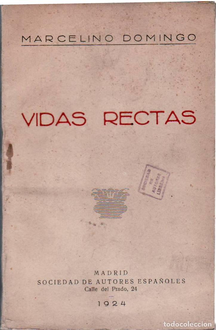 Libros: DOMINGO, Marcelino.- - Vidas rectas. - Foto 1