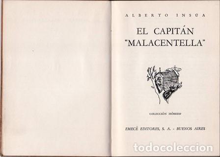 Libros: INSUA, Alberto.- - El capit&aacute;n Malacentella. - Foto 1