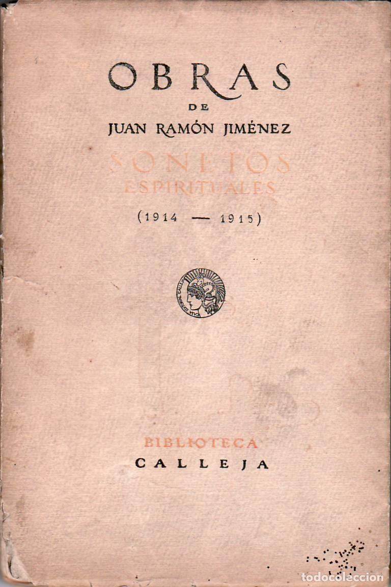 Libros: JIMENEZ, Juan Ram&oacute;n.- - Sonetos espirituales (1914-1915). - Foto 1