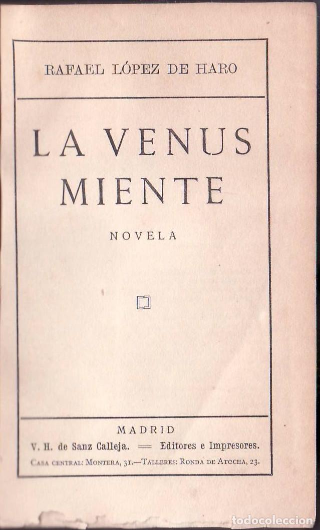 Libros: LOPEZ DE HARO, Rafael.- - La venus miente. - Foto 1