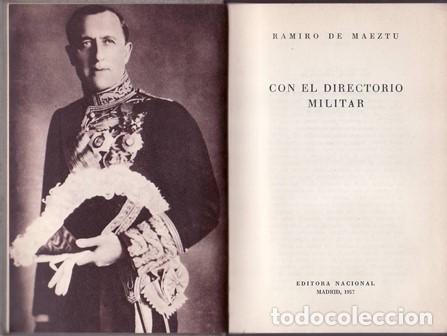 Libros: MAEZTU, Ramiro de.- - Con el directorio militar. - Foto 1