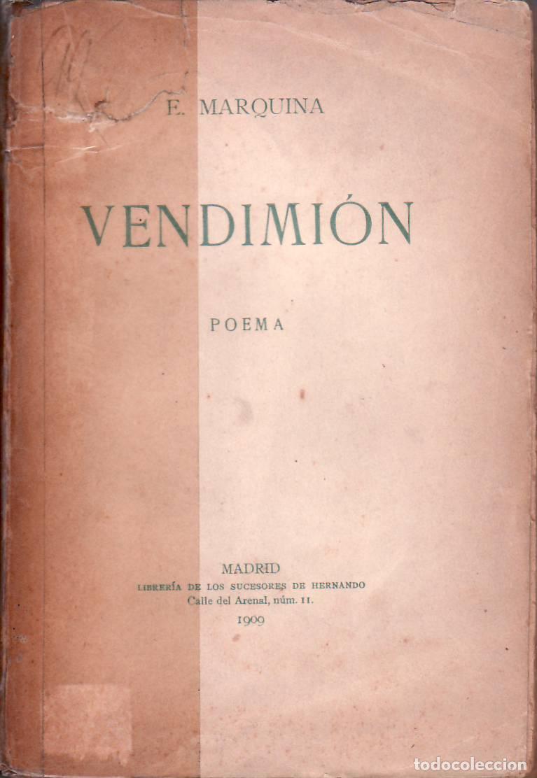 Libros: MARQUINA, E.- - Vendimi&oacute;n. Poes&iacute;a. - Foto 1