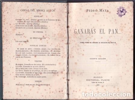 Libros: MATA, Pedro.- - Ganar&aacute;s el pan... Novela. - Foto 1