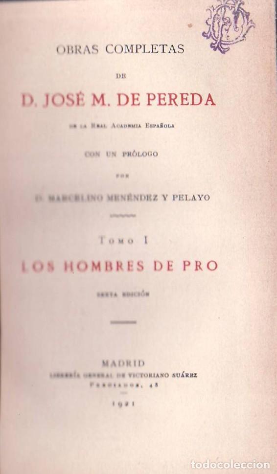 Libros: PEREDA, Jos&eacute; M&ordf; de.- - Los hombres de pro. - Foto 1