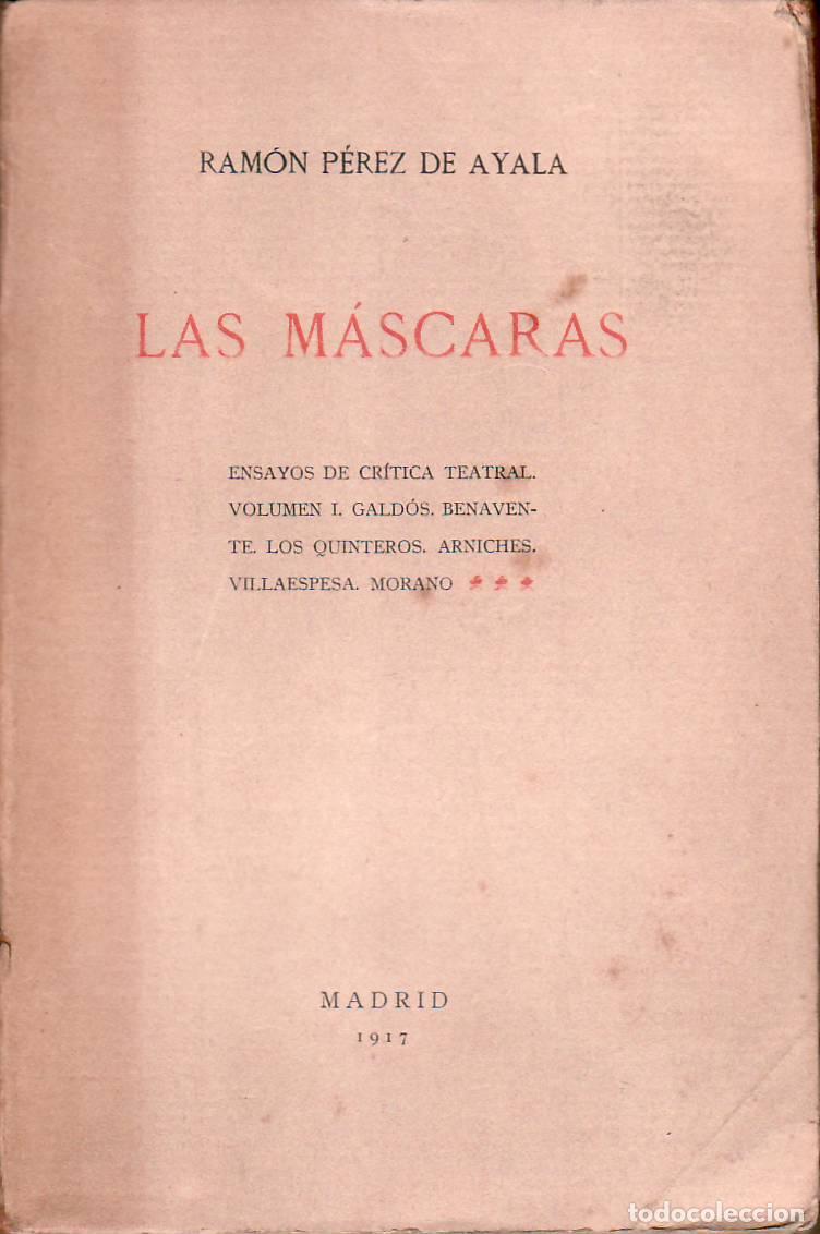 Libros: PEREZ DE AYALA, Ram&oacute;n.- - Las m&aacute;scaras. - Foto 1