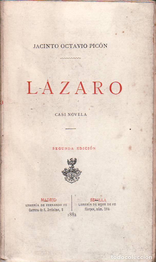 Libros: PICON, Jacinto O.- - L&aacute;zaro. Casi novela. - Foto 1