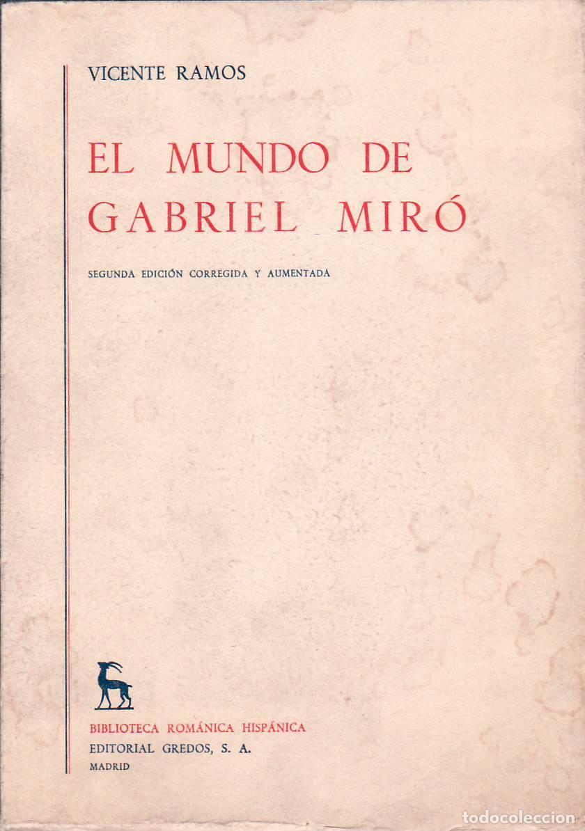 Libros: RAMOS, Vicente.- - El mundo de Gabriel Mir&oacute;. - Foto 1