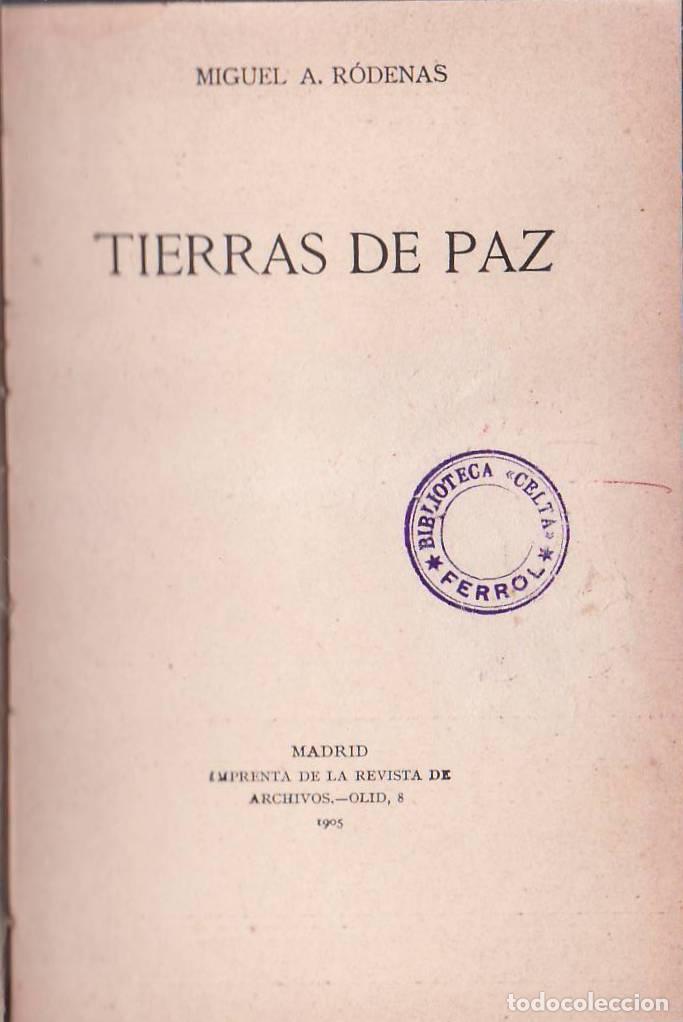Libros: RODENAS, Miguel A.- - Tierras de paz. Novela. - Foto 1