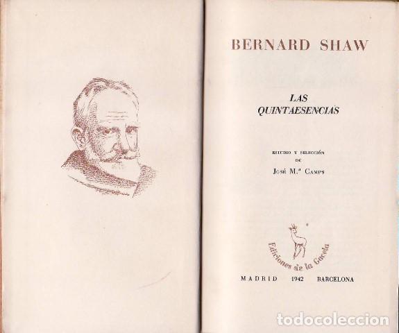 Libros: SHAW, Bernard.- - Las quintaesencias. - Foto 1