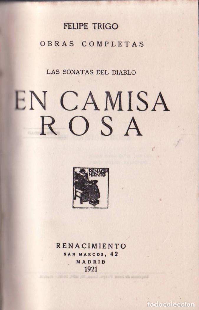 Libros: TRIGO, Felipe.- - En camisa rosa. Novela. - Foto 1