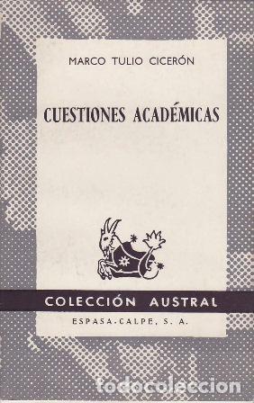 Libros: CICERON, Marco Tulio.- - Cuestiones acad&eacute;micas. - Foto 1