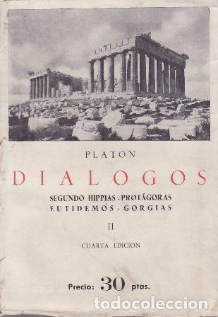 Libros: PLATON.- - DIALOGOS II: Segundo Hippias, Prot&aacute;goras, Eutidemos, Gorgias. - Foto 1