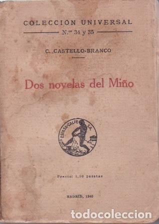 Libros: CASTELLO BRANCO, Camilo.- - Dos novelas del Mi&ntilde;o. - Foto 1