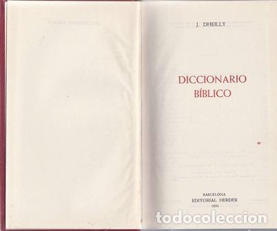 Libros: DHEILLY, J.- - Diccionario B&iacute;blico. - Foto 1