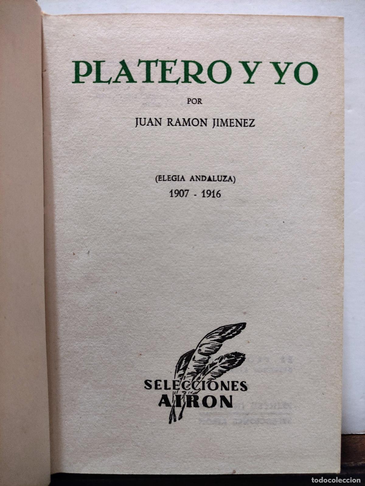 Libros: PLATERO Y YO - JUAN RAMON JIMENEZ - Foto 1
