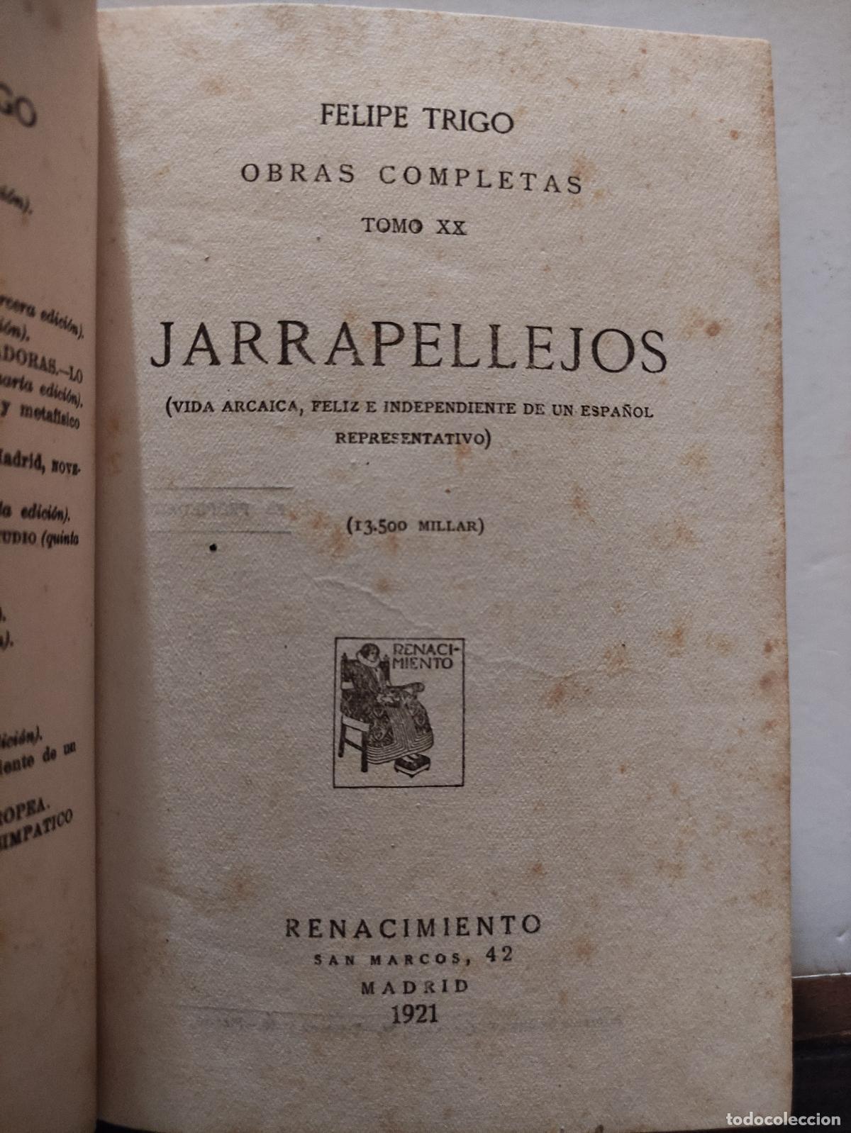 Libros: JARRAPELLEJOS - FELIPE TRIGO - Foto 1