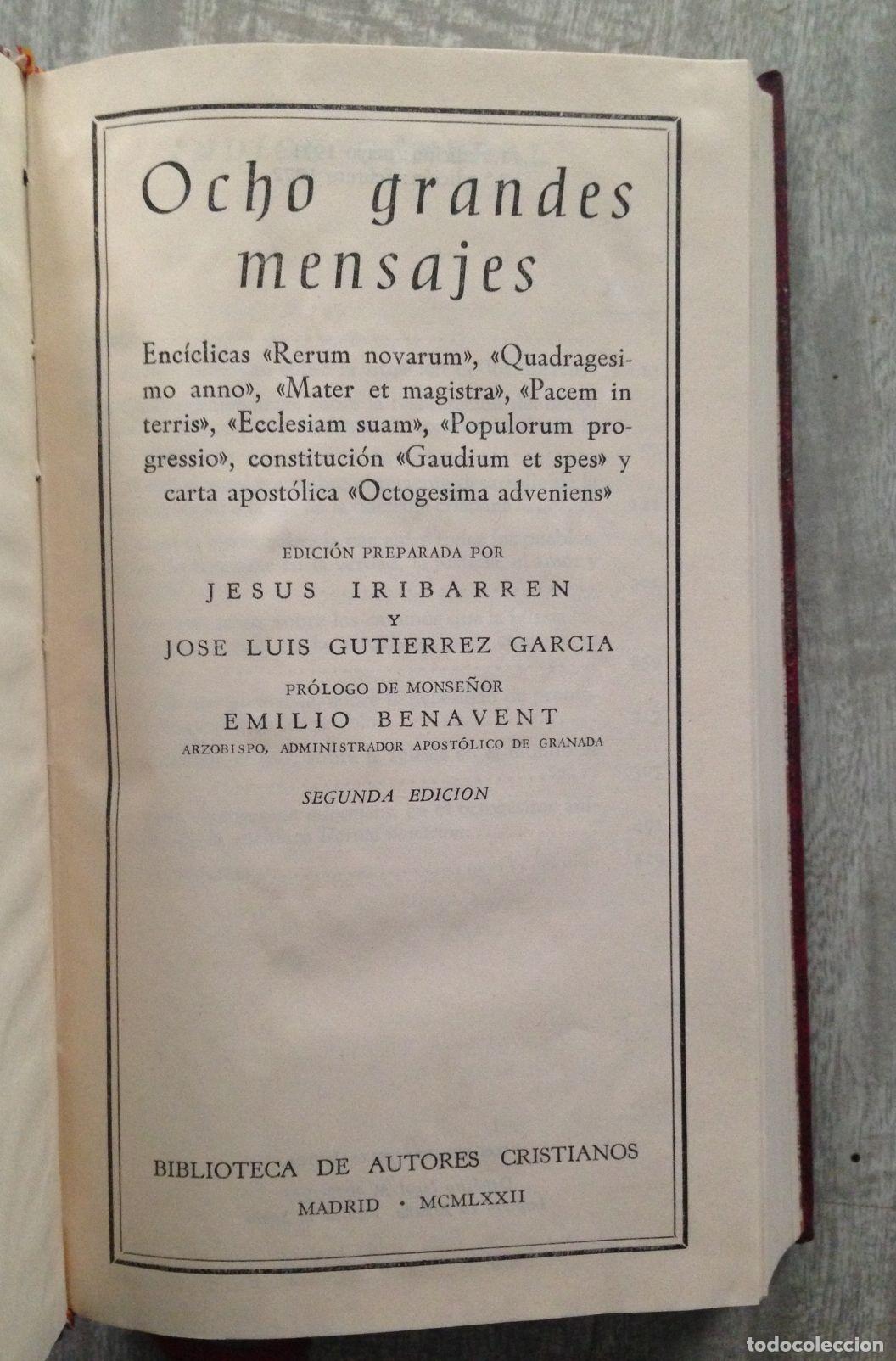 Libros: OCHO GRANDES MENSAJES - Foto 2