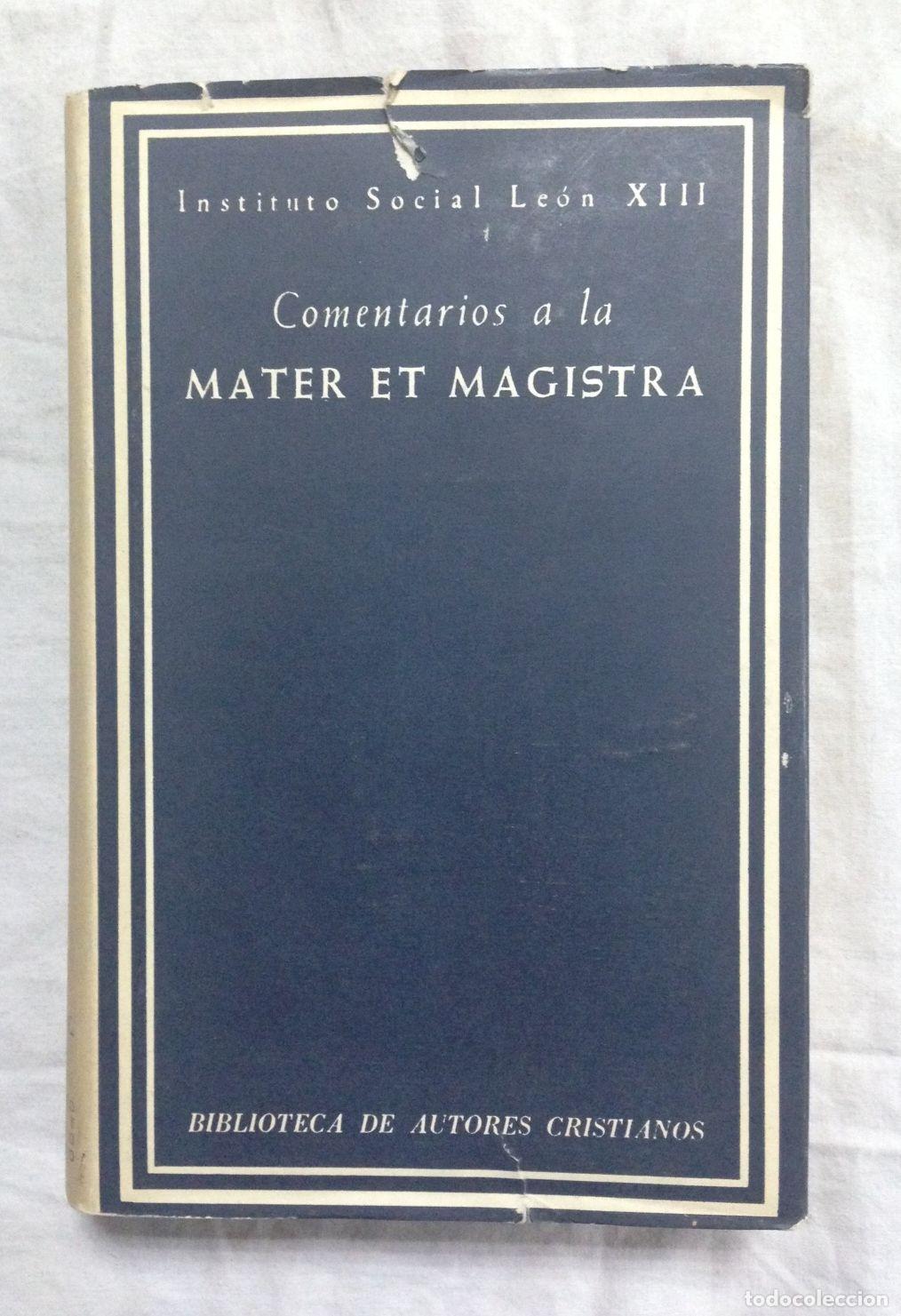 Libros: COMENTARIOS A LA MATER ET MAGISTRA - Foto 1