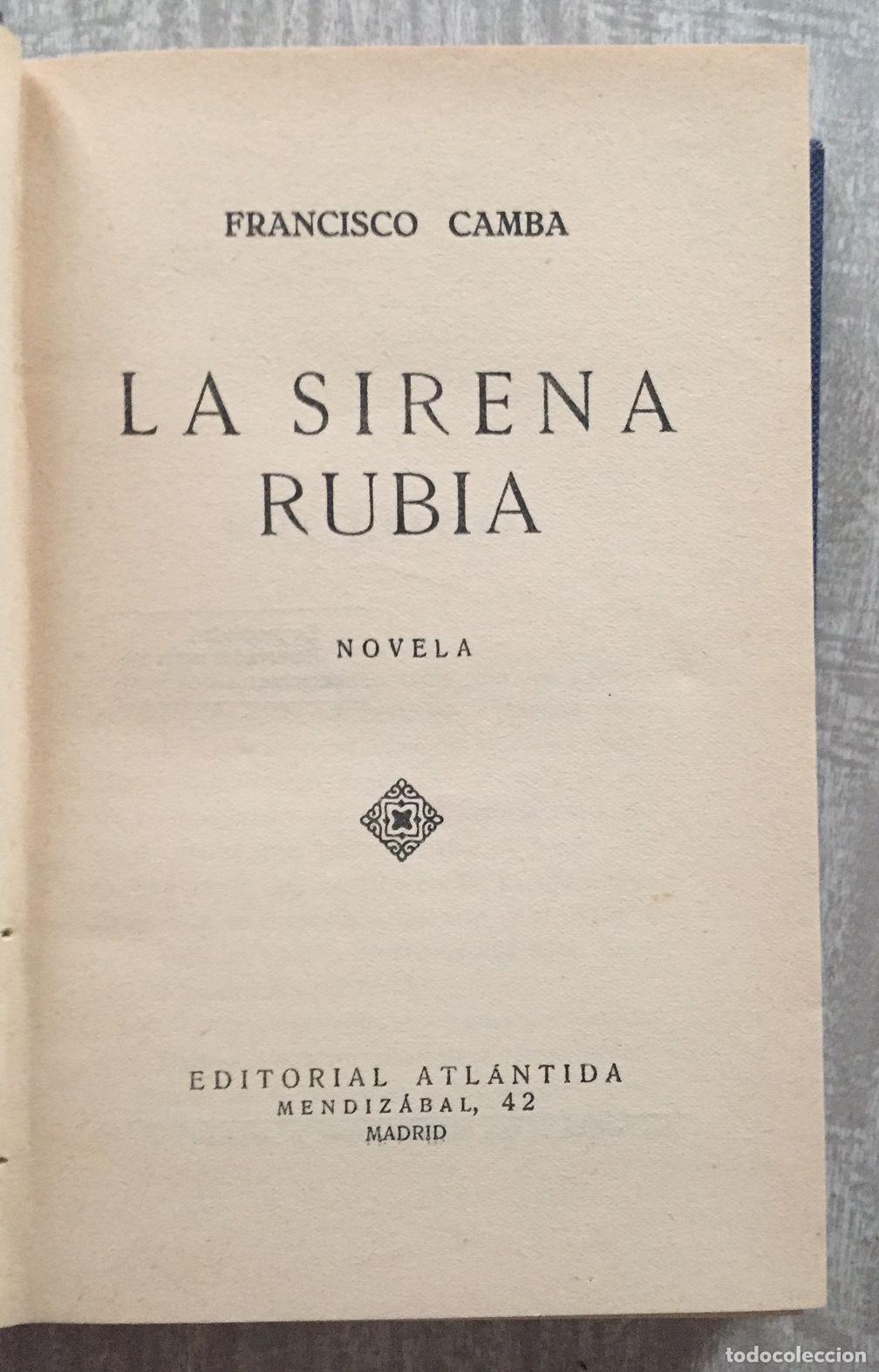 Libros: LA SIRENA RUBIA. Novela - Foto 2