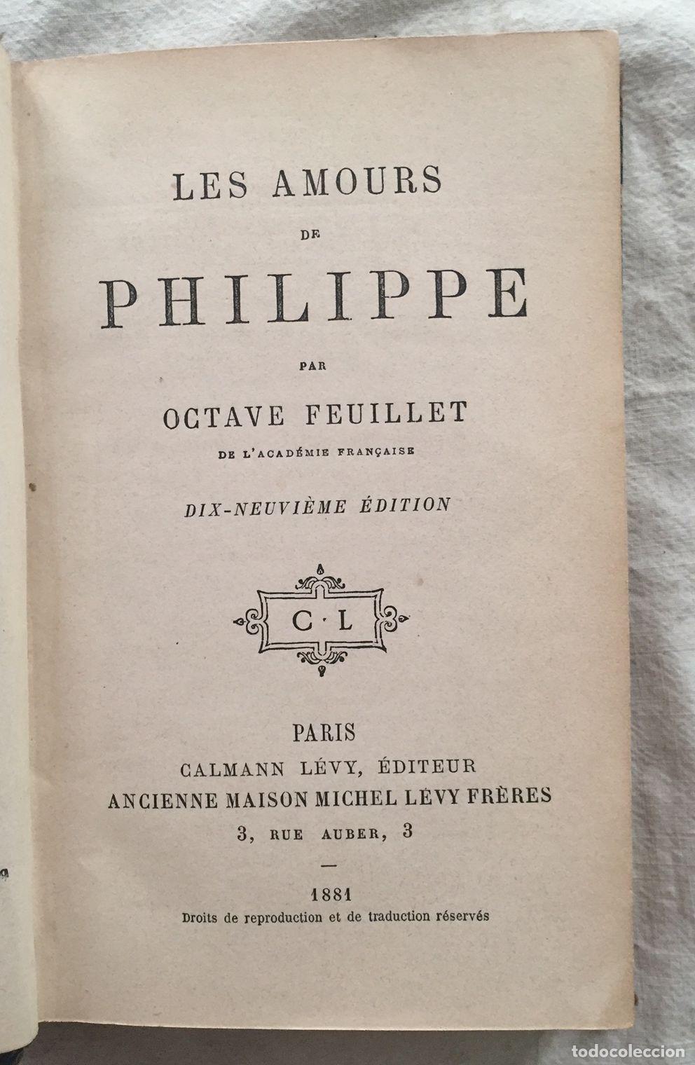 Libros: LES AMOURS DE PHILIPPE - Foto 2