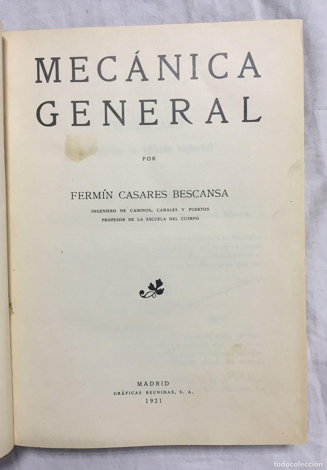 Libros: MEC&Aacute;NICA GENERAL - Foto 2