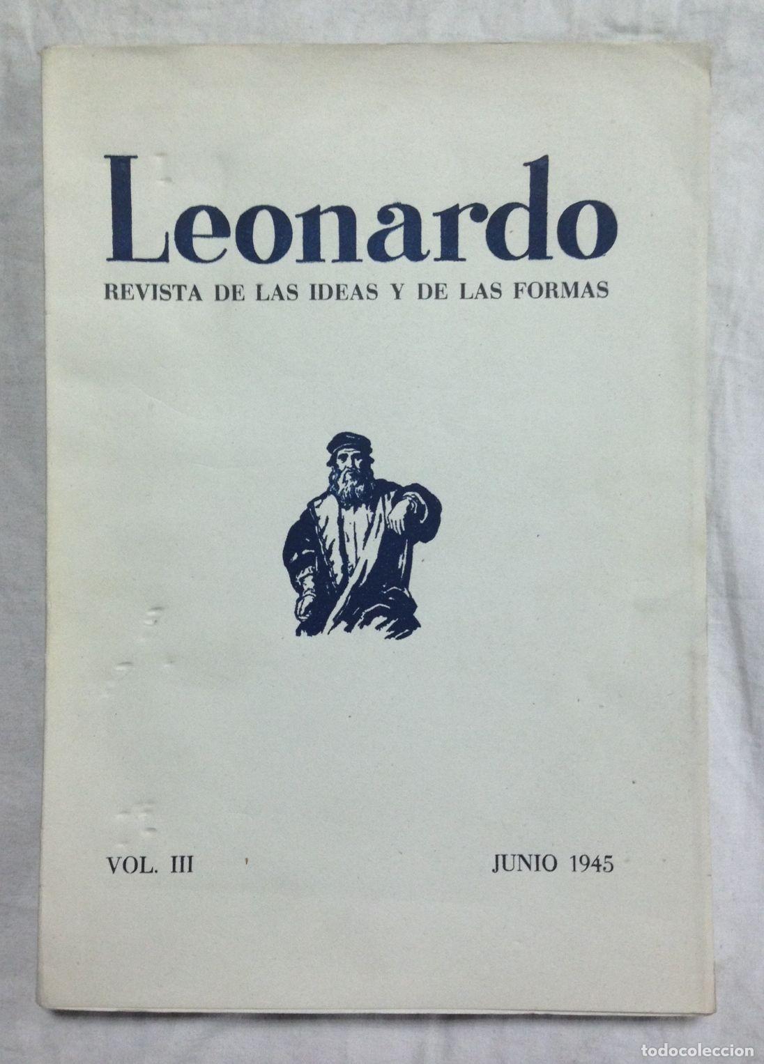 Libros: LEONARDO. Revista de las Ideas y las formas. Vol. iii, Junio 1945 - Foto 1
