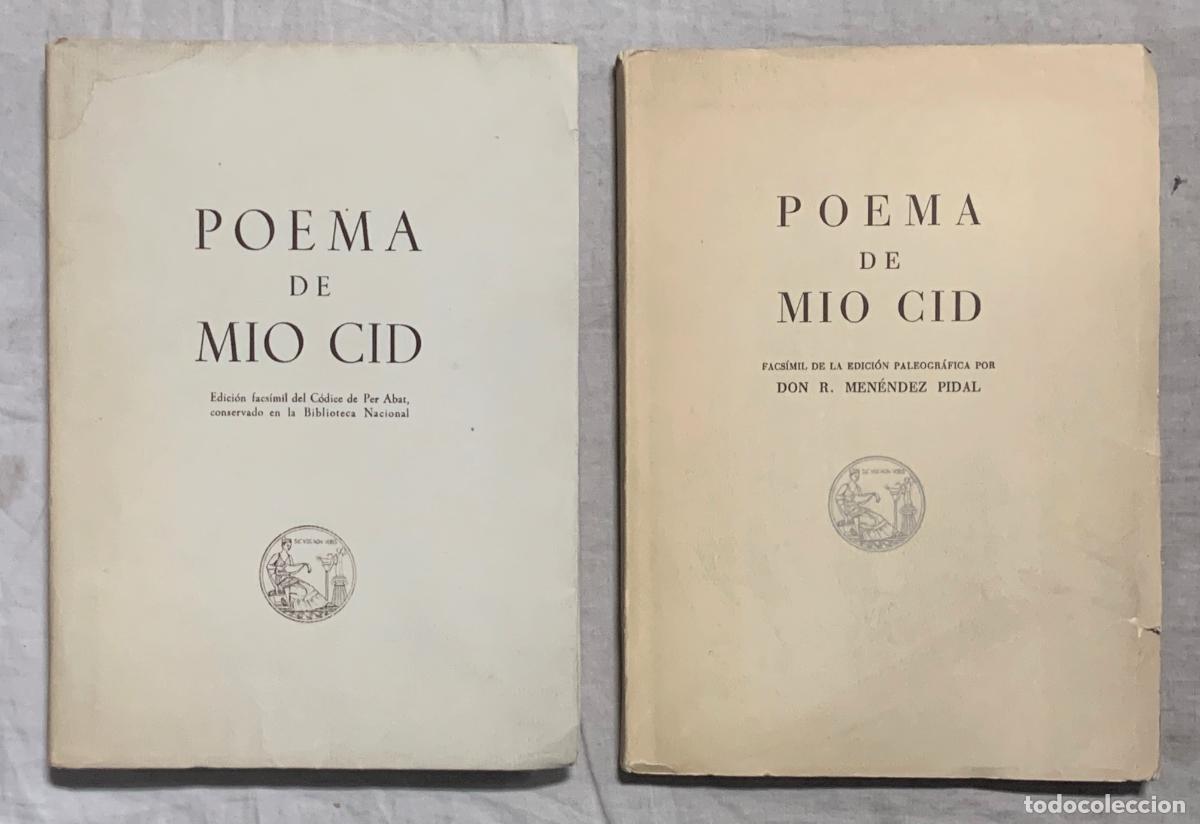 Libros: POEMA DE MIO CID. 2 Vols. Facs&iacute;mil. - Foto 1