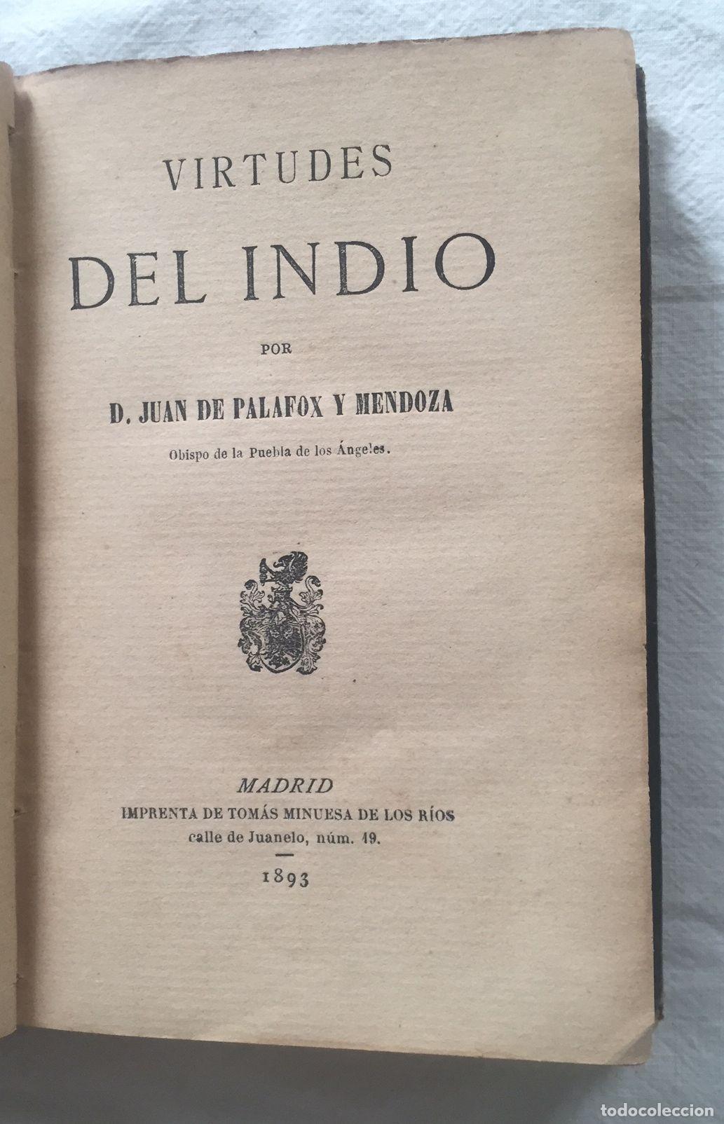 Libros: VIRTUDES DEL INDIO - Foto 2