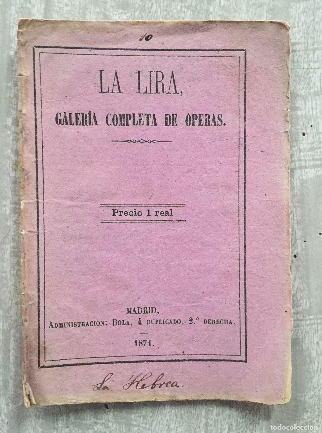 Libri di seconda mano: LA HEBREA, &oacute;pera tr&aacute;gica en cinco actos, letra de M. Scribe, m&uacute;sica de M. Halevi. Libreto.