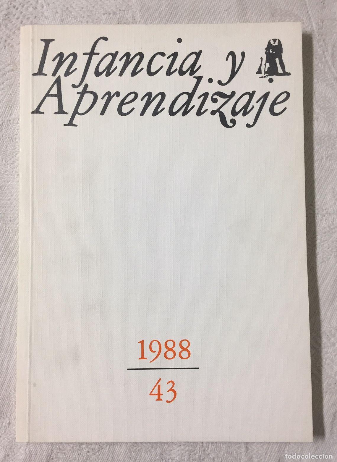 Libros: INFANCIA Y APRENDIZAJE 43/1988 - Foto 1