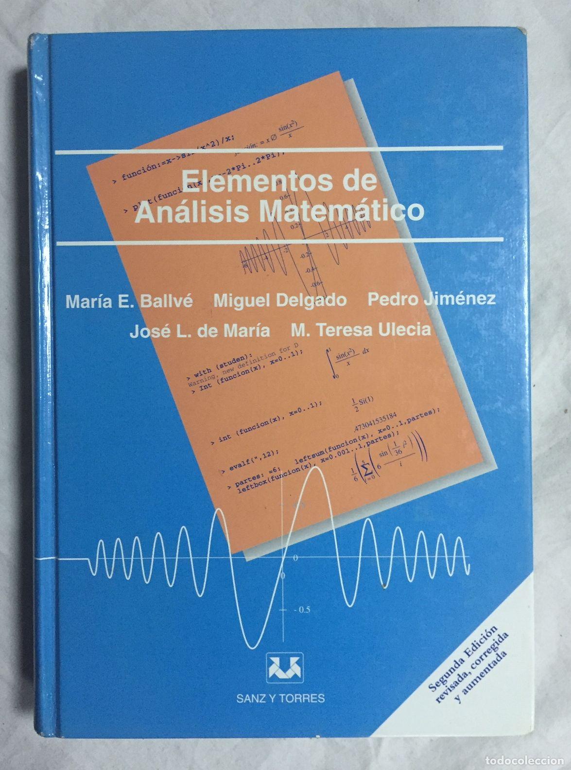Libros: ELEMENTOS DE AN&Aacute;LISIS MATEM&Aacute;TICO - Foto 1
