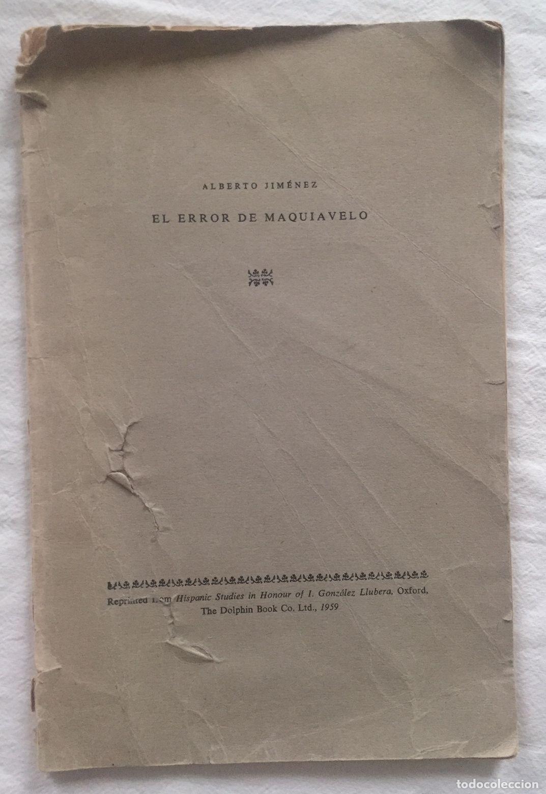 Libros: EL ERROR DE MAQUIAVELO - Foto 1