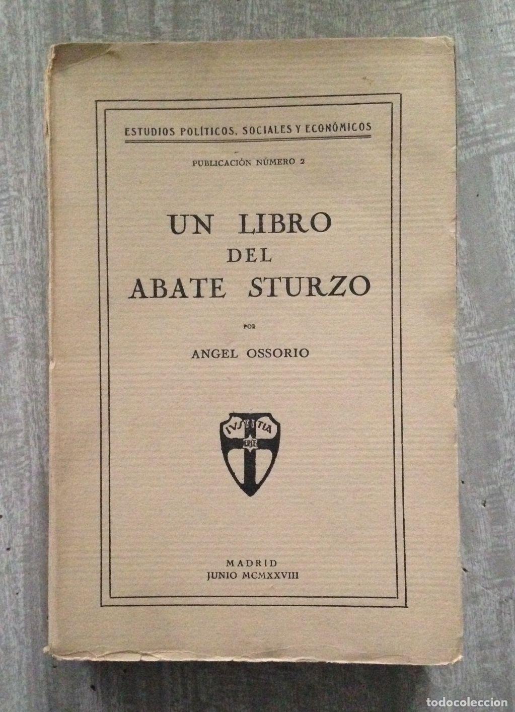 Libros: UN LIBRO DEL ABATE STURZO - Foto 1