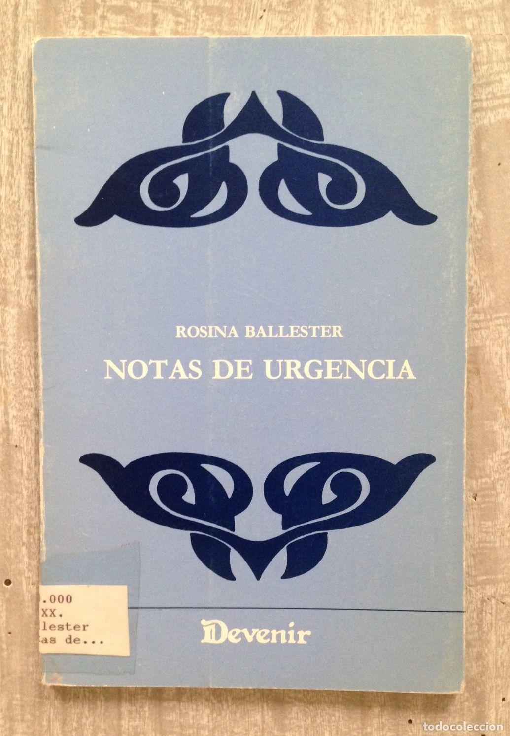 Libros: NOTAS DE URGENCIA - Foto 1