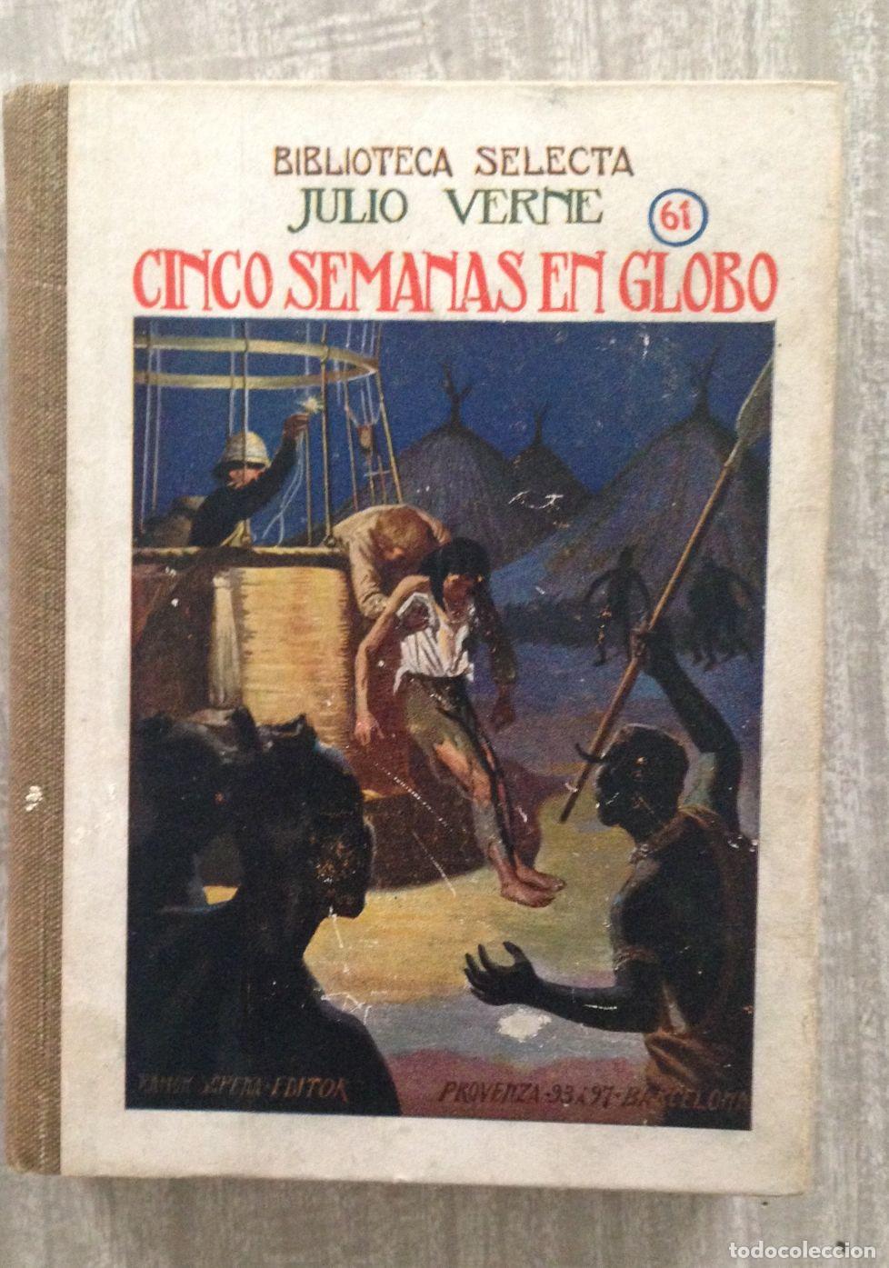 Libros: CINCO SEMANAS EN GLOBO. Traducci&oacute;n de Miguel Bartual - Foto 1