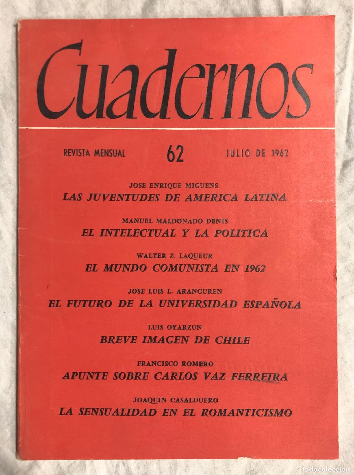 Libros: CUADERNOS. Revista Mensual n&ordm; 62. Julio de 1962 - Foto 1