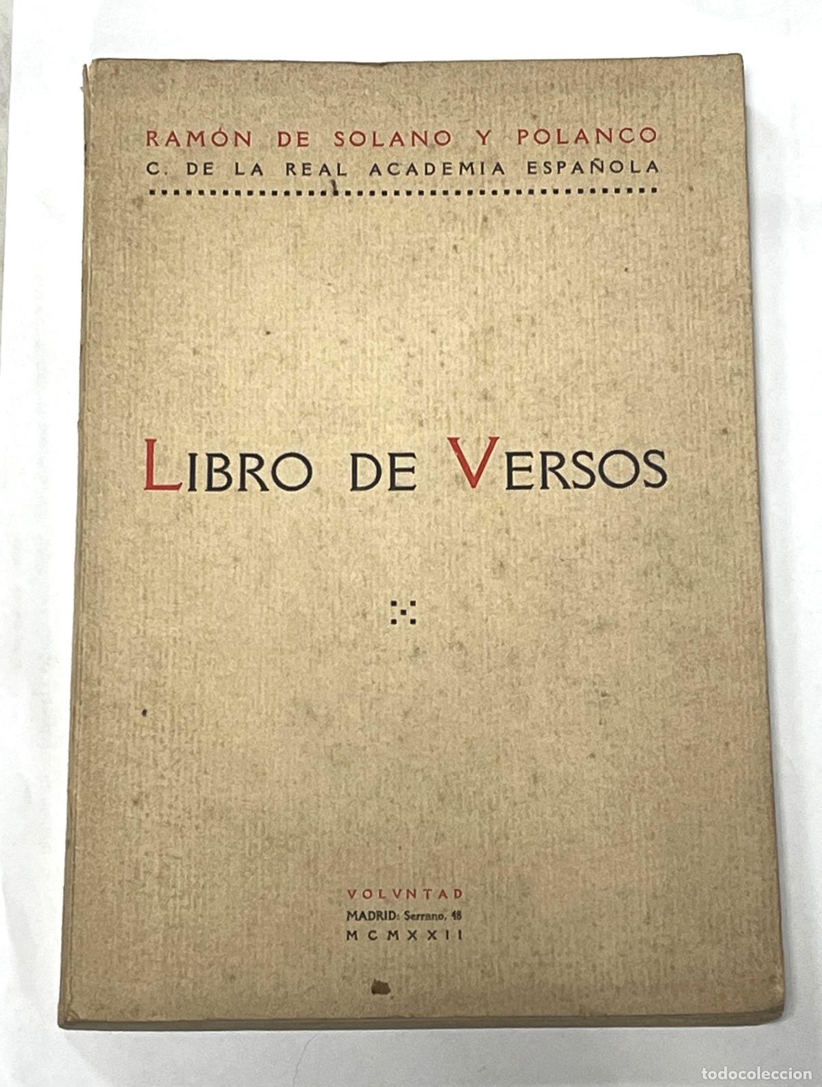 Libros: LIBRO DE VERSOS - Foto 1