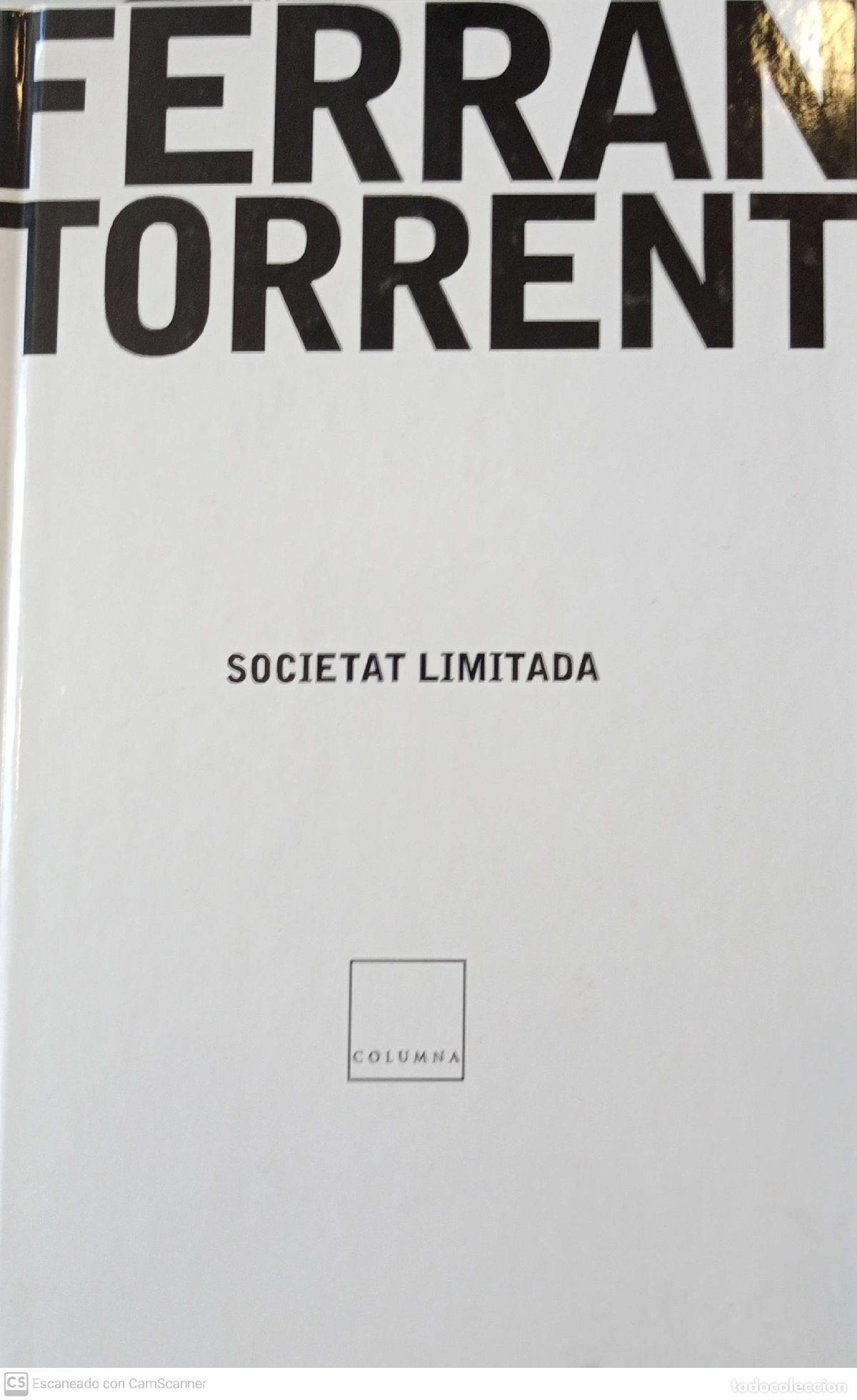 Libros: Societat limitada - Ferran Torrent - Foto 1