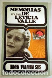 Libri di seconda mano: Memorias de Leticia Valle. - Chacel, Rosa tdk953