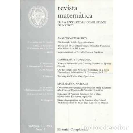 Libros: Revista matem&aacute;tica de la Universidad Complutense de Madrid - VV. AA. - Foto 1
