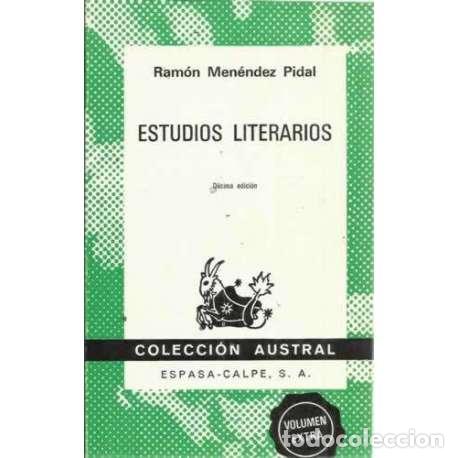 Libros: ESTUDIOS LITERARIOS - Men&eacute;ndez Pidal, Ram&oacute;n - Foto 1