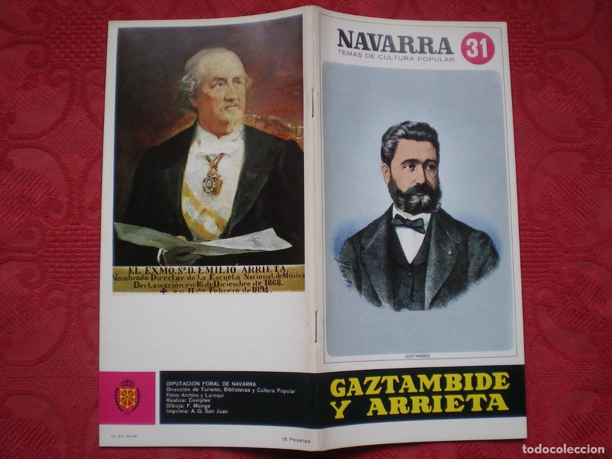 Libros: NAVARRA TEMAS DE CULTURA POPULAR 31. GAZTAMBIDE Y ARRIETA.