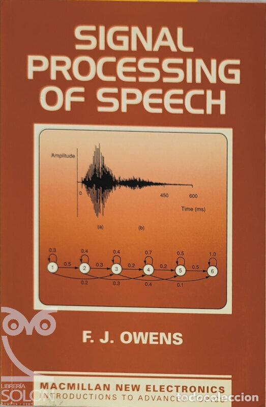 Libros: Signal processing of speech - F. J. Owens - Foto 1